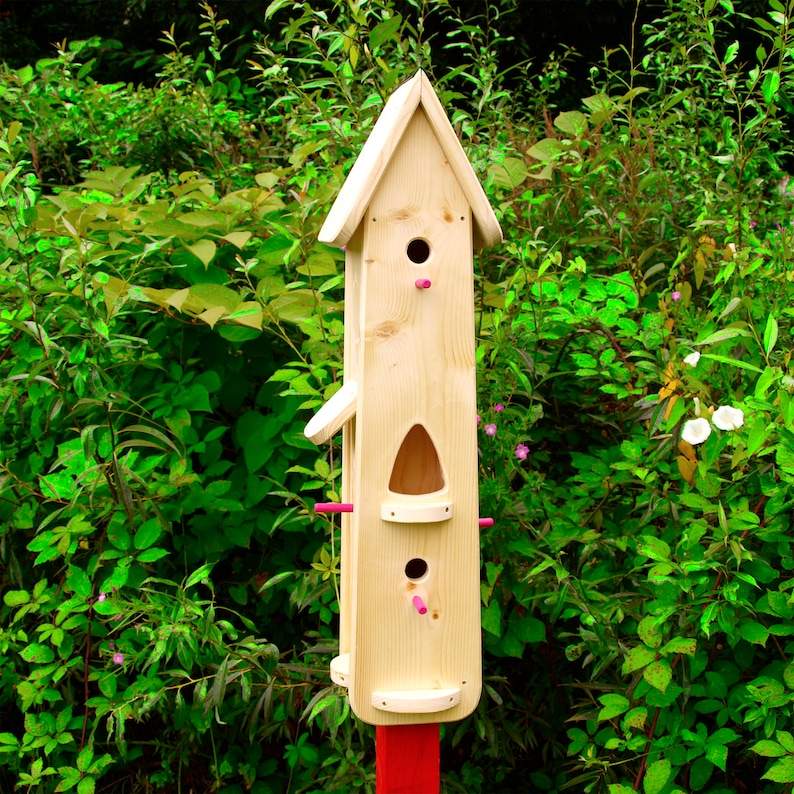 Vogelhaus zum selber bemalen, Vogelhaus Bausatz, Vogelhaus Futterhaus Bild 3