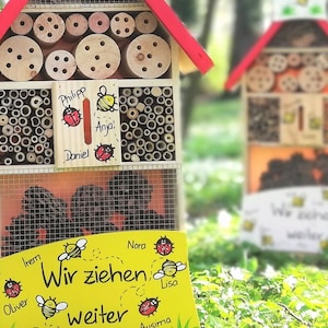 Kindergarten farewell gift | Insect hotel | Insect house for farewell | with the children&#39;s names | personalized | weatherproof