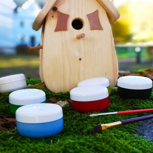 Birdhouse to paint yourself, birdhouse kit, birdhouse feeder image 2