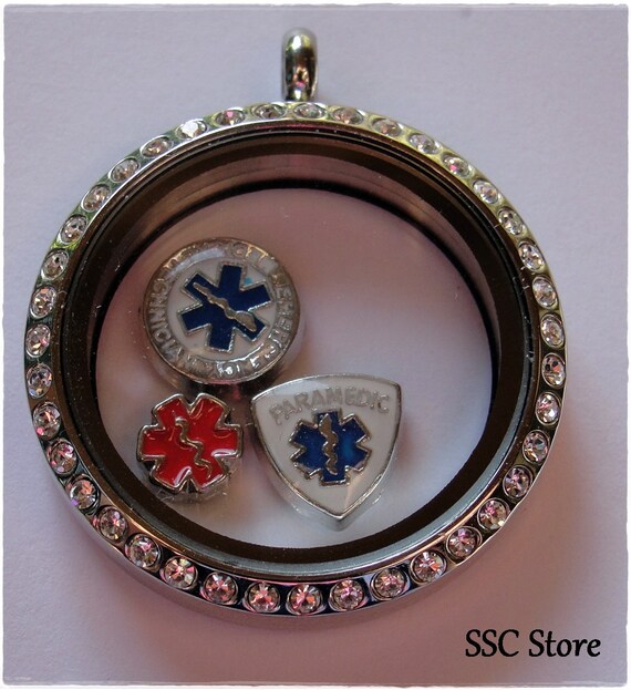 Medical Floating Locket Charms Fits Origami Owl Living Locket Paramedic Emt