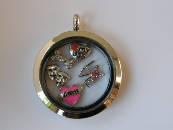 Floating Locket Charms Sale Heart My Dog Fits Origami Owl Living Locket Others