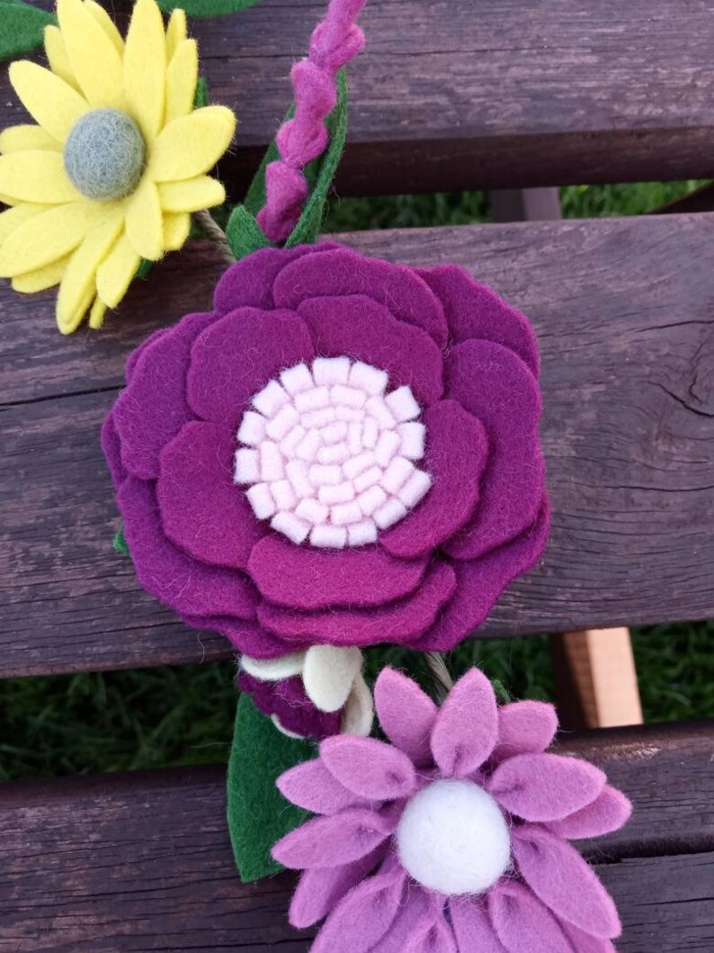 Felt Flower Garland Felt Flowers Garland Flower Garland Etsy UK