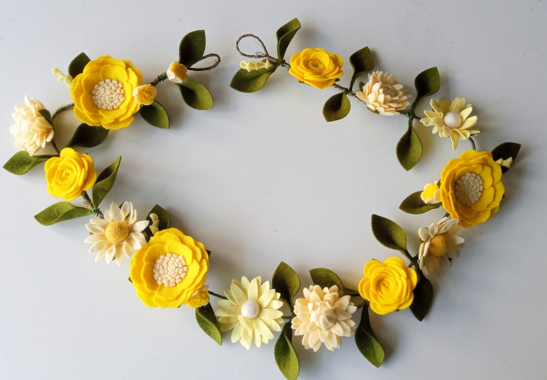 Felt Flower Garland, Felt Flowers, Garland, Flower Garland, Flowers