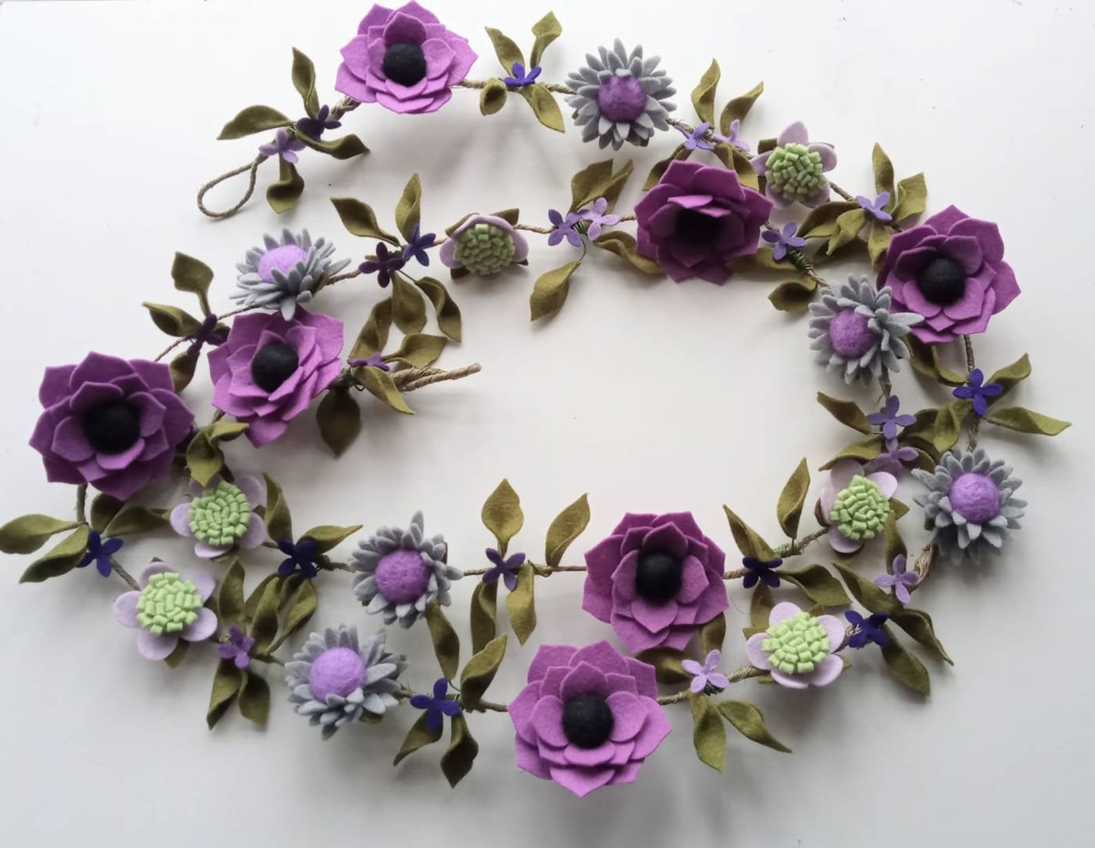 Felt Flower Garland Felt Flowers Garland Flower Garland Etsy