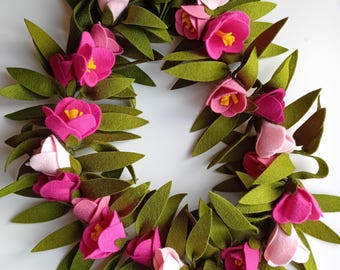 Felt Tulip Garland: Spring Home Decor