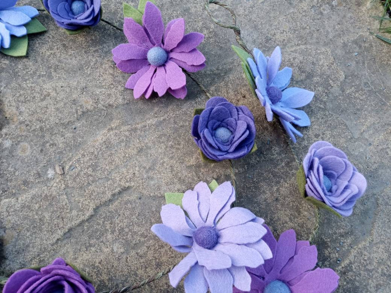 Felt Flower Garland Felt Flowers Garland Flower Garland Etsy
