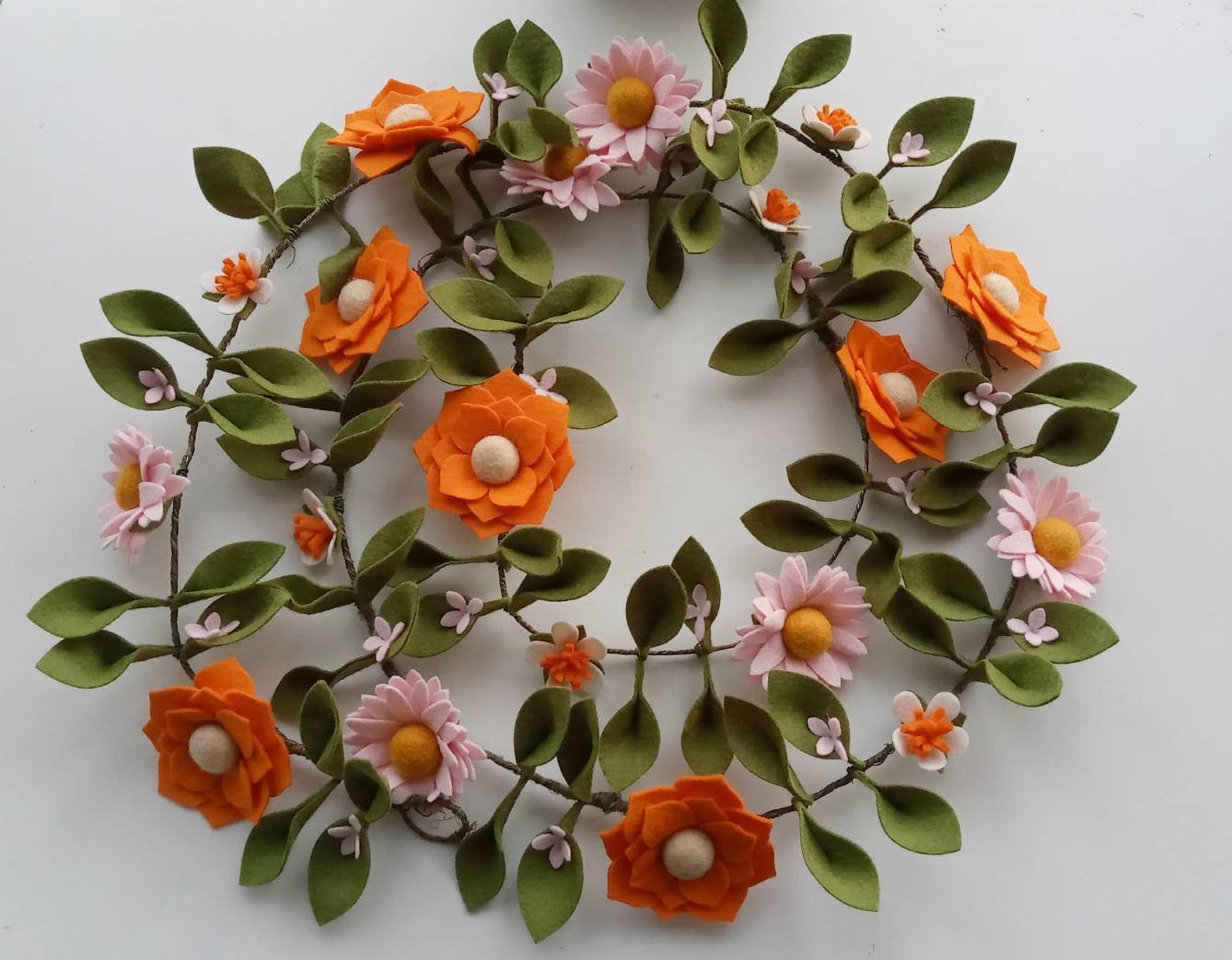 Felt Flower Garland Felt Flowers Garland Flower Garland Etsy