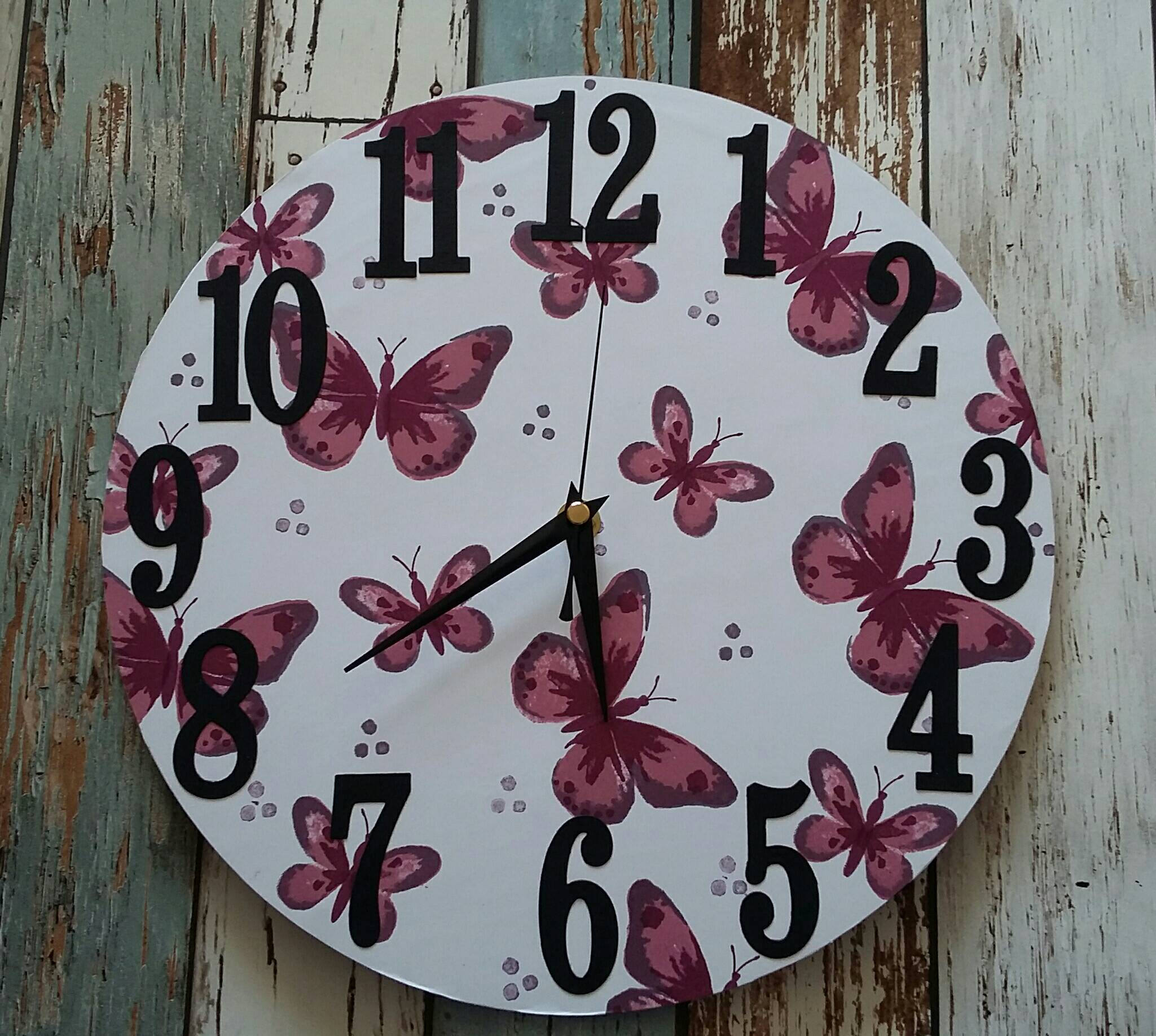Butterfly clock butterflies clock wall clock home decor Etsy