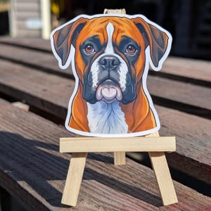 Boxer Hundeportrait Aufkleber
