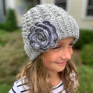 帽子 SIDE STRAP FLOWER KNIT CAP SIDE STRAP FLOWER KNIT CAP