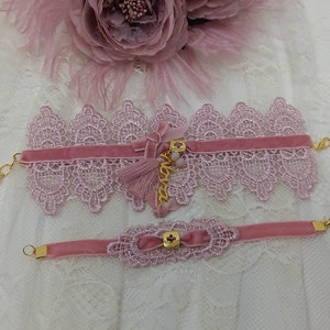 Vintage velvet Witness bracelets Greek baptism martyrika Handmade martirika Guests favors Girl christening Unique favors souvenirs cross