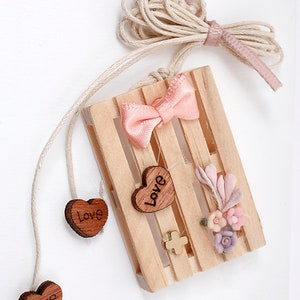 Handmade Greek baptism martyrika Witness pins Necklace martirika Cross favors Heart love Unique girl christening Floral guests souvenirs