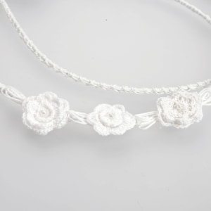 Crochet greek stefana Wedding crowns hair accessories orthodox wedding stephana white handmade crowns islands wedding Bridal crown Unique