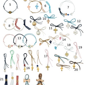 50 Baptism favors Witness pins bracelets Greek baptism Martyrika cross Handmade baby martirika christening guests gifts First communion GIRL