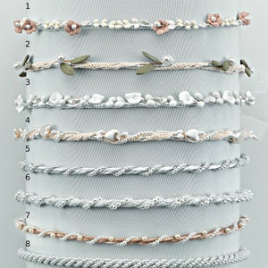 Stefana wedding crowns Greek stefana orthodox wedding crowns stephana handmade crowns olive pearls stefana wedding ceremony Bridal crowns