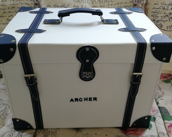 Personalized keepsake bag Greek baptism baby boy Baptism Suitcase blue baptism Orthodox christening box Gift from nouna Greek baptism unique