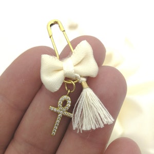 Rhinestone cross Safety witness pins Greek baptism martyrika Handmade martirika Guests favors Girl Boy christening unique souvenirs