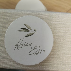 Olive wedding Personalized tag Size 3 cm - Customize favors