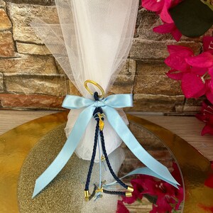Portachiavi a forma di barca di carta personalizzata, bomboniere a forma di croce, bomboniere per battesimo, bomboniere per matrimonio, souvenir greci con koufeta, sacchetto regalo per gli ospiti, stile marino unico.