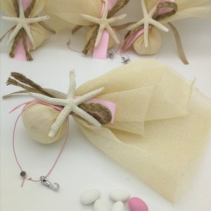 Bomboniere personalizzate per battesimo, ragazze della Marina, omaggio estivo, battesimo in spiaggia, idee per il battesimo del bambino, bomboniere, souvenir di mare a forma di stella marina.