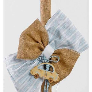 Car Lambada Greek baptism candles Orthodox christening candles Travel baptism candles Baby boy baptism candle Burlap candles Car theme