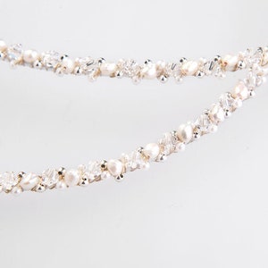 Swarovski Natural pearls Stefana wedding crowns Greek orthodox wedding stephana handmade crowns stefana wedding ceremony Bridal luxury tiara