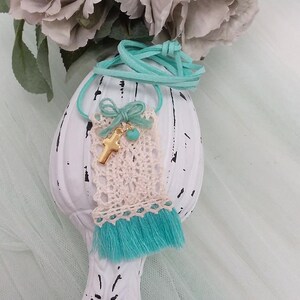 Witness necklace cross favors Greek baptism martyrika Handmade martirika Guests favors Boy Girl christening Unique favors souvenirs cross