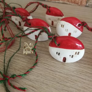 Lucky pebble house Greek pottery Handmade self stand ornament 2026 Gouri New Year Good luck Gouri New home decoration gift