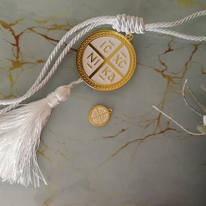 Bomboniere con croce bizantina, ganci per tende, ornamenti appesi, ciondolo con croce grande, ortodosso, bomboniere per battesimo, bomboniere per matrimonio, regali per gli ospiti.