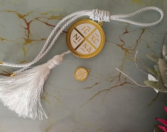 Byzantine cross favors Curtains hooks hanging ornament Large cross charm orthodox Baptism Wedding favors Guests gifts