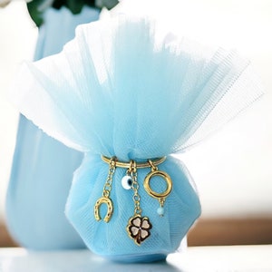 Portachiavi portafortuna, bomboniere, souvenir per battesimi, matrimoni, bomboniere greche, koufeta, eleganti regali per gli ospiti.