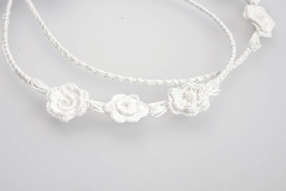 Corone da sposa all'uncinetto, accessori per capelli, matrimonio