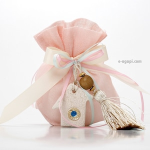 Bomboniere malocchio Bomboniere a sacchetto Bomboniere battesimo bambina Borse Bomboniere in ceramica mati koufeta Idee per bambini Regalo per ospiti bambina Bomboniere per feste