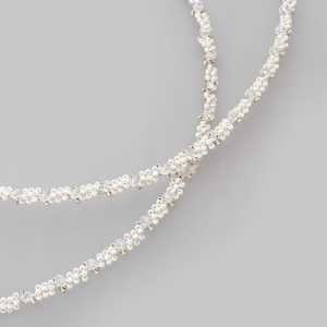 Swarovski and tiny white beads Stefana wedding crowns Greek orthodox wedding wreaths Handmade Couple gifts