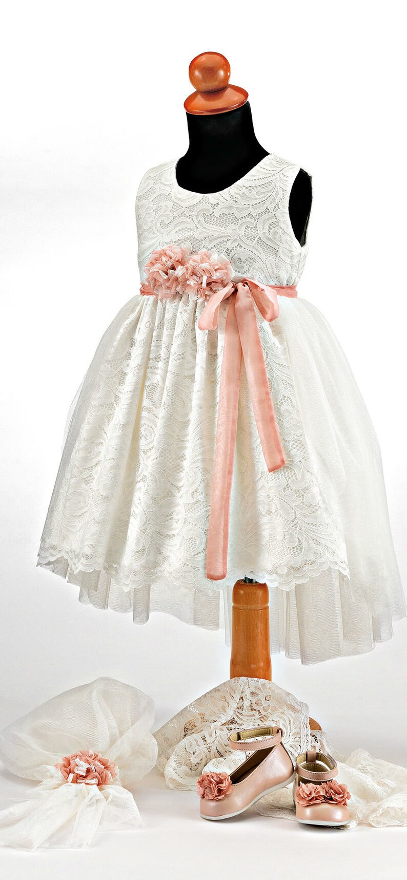 Theposhlayette Traje De Bebé Recién Nacido, Vestido De Canastilla Personalizado Con Gorro, Regalos Para Baby Shower (blanco/rosa) ( 0 A 3 Meses), Rosa/blanco