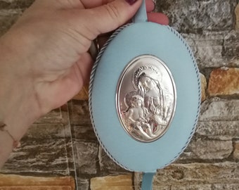 Handmade Silver icon Greek baptism gift New born religious orthodox Baby boy girl christening Gift packaging Handmade in Greece