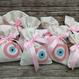 Bomboniere greche anti-malocchio, 10-50 bomboniere uniche per battesimo, bomboniere per bambine, bomboniere per ospiti, bomboniere per battesimo, idee per baby shower, rosa e blu.