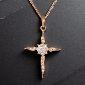 Solid gold cross 14K Greek baptism martyrika Baby martirika Girl christening gift Unique engagement crosses Goddaughter present