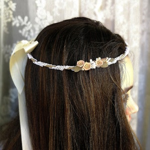 Lace stefana wedding crowns Rustic greek stefana orthodox wedding crowns stephana handmade crown floral unique stefana wedding Bridal crowns