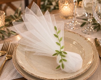Wedding Favors with Olive Leaf Detail – Greek Bomboniere for Guests Tall tulle