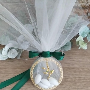 Ghirlanda di rami di ulivo con strass Bomboniere Battesimo Souvenir di nozze Bomboniera greca koufeta Eleganti regali per gli ospiti Opzioni di colori