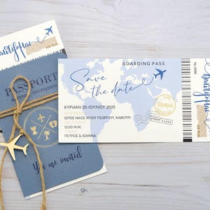 FÍSICO Meu primeiro passaporte Convites de batizado em envelope Convites para convidados Papelaria exclusiva para batizado Cartão de convite Bebê menino
