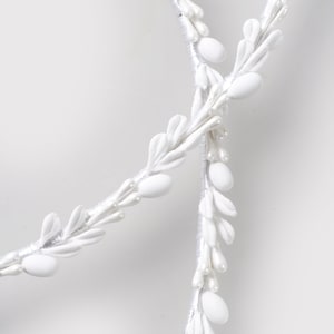 White Stefana wedding crowns Greek stefana orthodox wreaths Stephana handmade Pearls stefana wedding ceremony Bridesmaid gifts Couple tiara