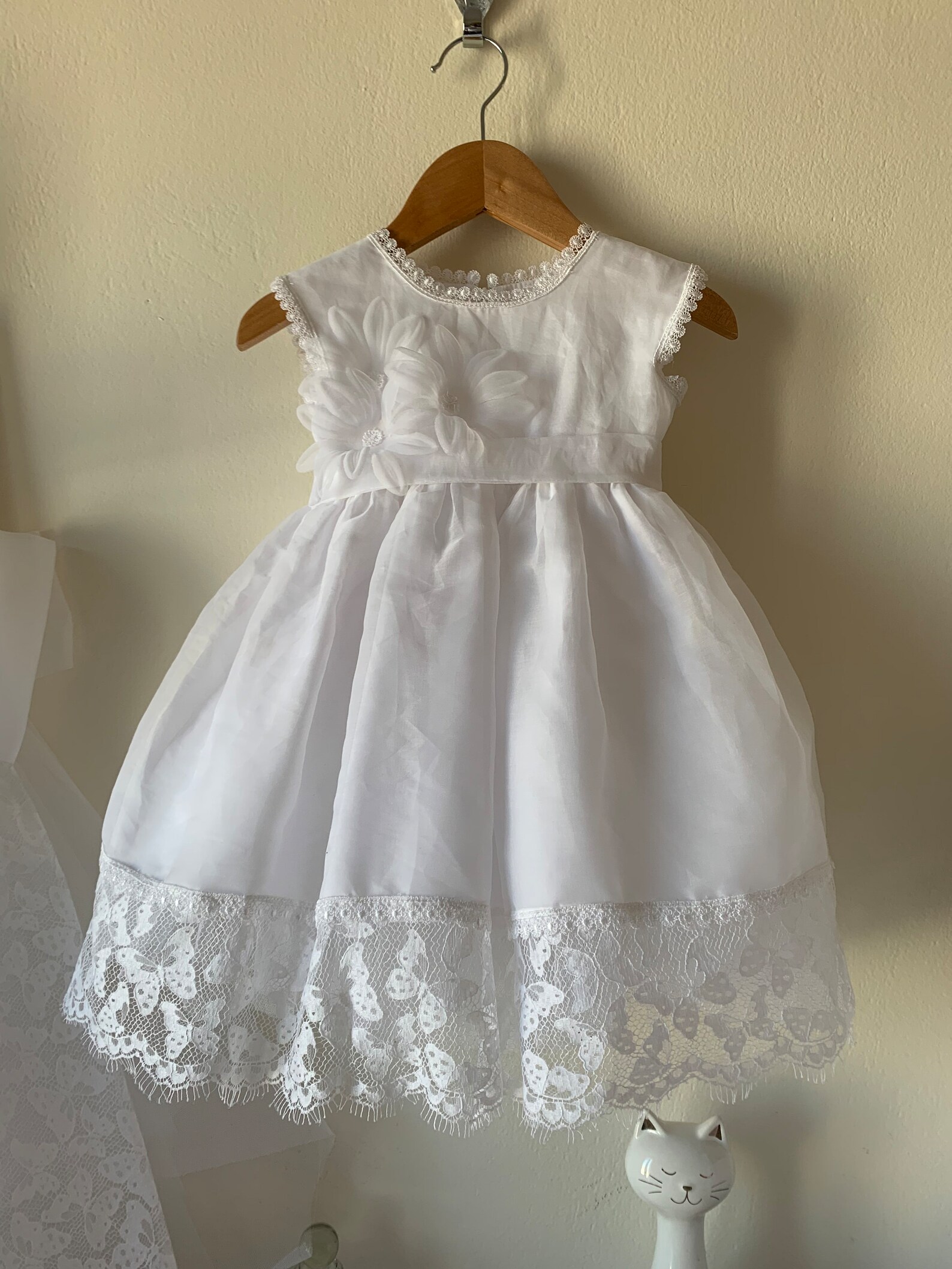 White Butterfly Dress Complete Baptism Set Dress Keepsake Box Etsy