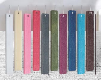 Flat scent easter candles Colors options Plain candles no decorated Greek orthodox crafts Supplies crafting Making candles 3.5 X 29 CM