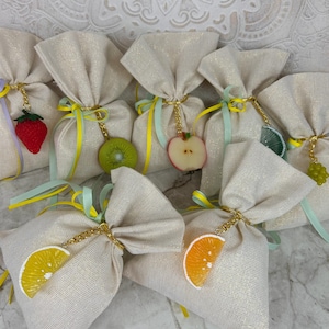 Portachiavi di frutta Bomboniere Battesimo Invitati di matrimonio Souvenir Bomboniera greca koufeta Omaggio per evento estivo