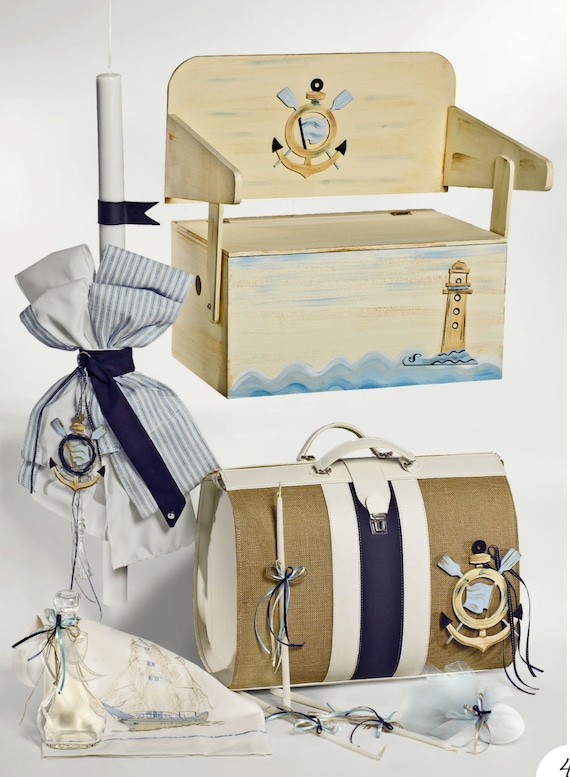 baptism candle set for baby boy