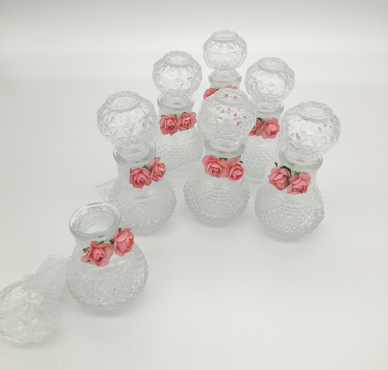 Mini bottles favors unique guests gifts Baptism favors Christening souvenirs Greek bombonieres for guests Giveaway ideas Floral elegant