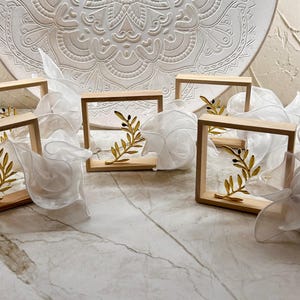 Bomboniere in ulivo, bomboniere per matrimonio, souvenir greci con koufeta, regali per gli ospiti, decorazioni uniche autoportanti