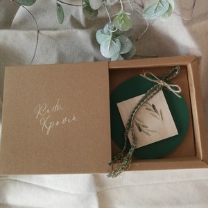 Lucky charm olive in box New Year gift Greek gouri Event souvenirs